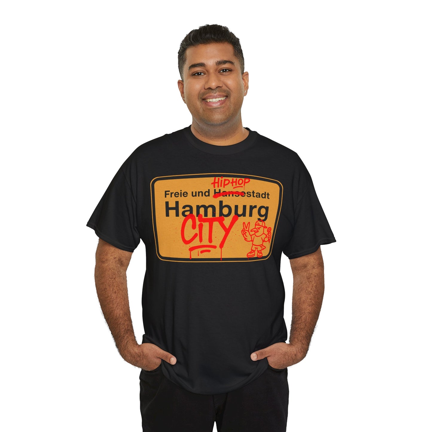 Hamburg - Ortsschild - Hip Hop City - T-Shirt