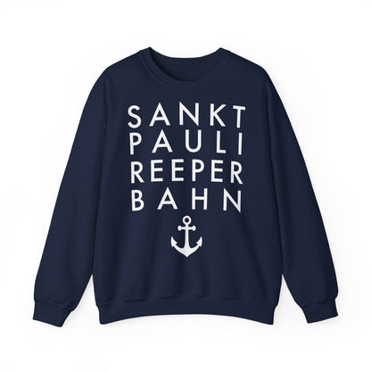 St. Pauli - Reeperbahn - mit Anker - Sweatshirt