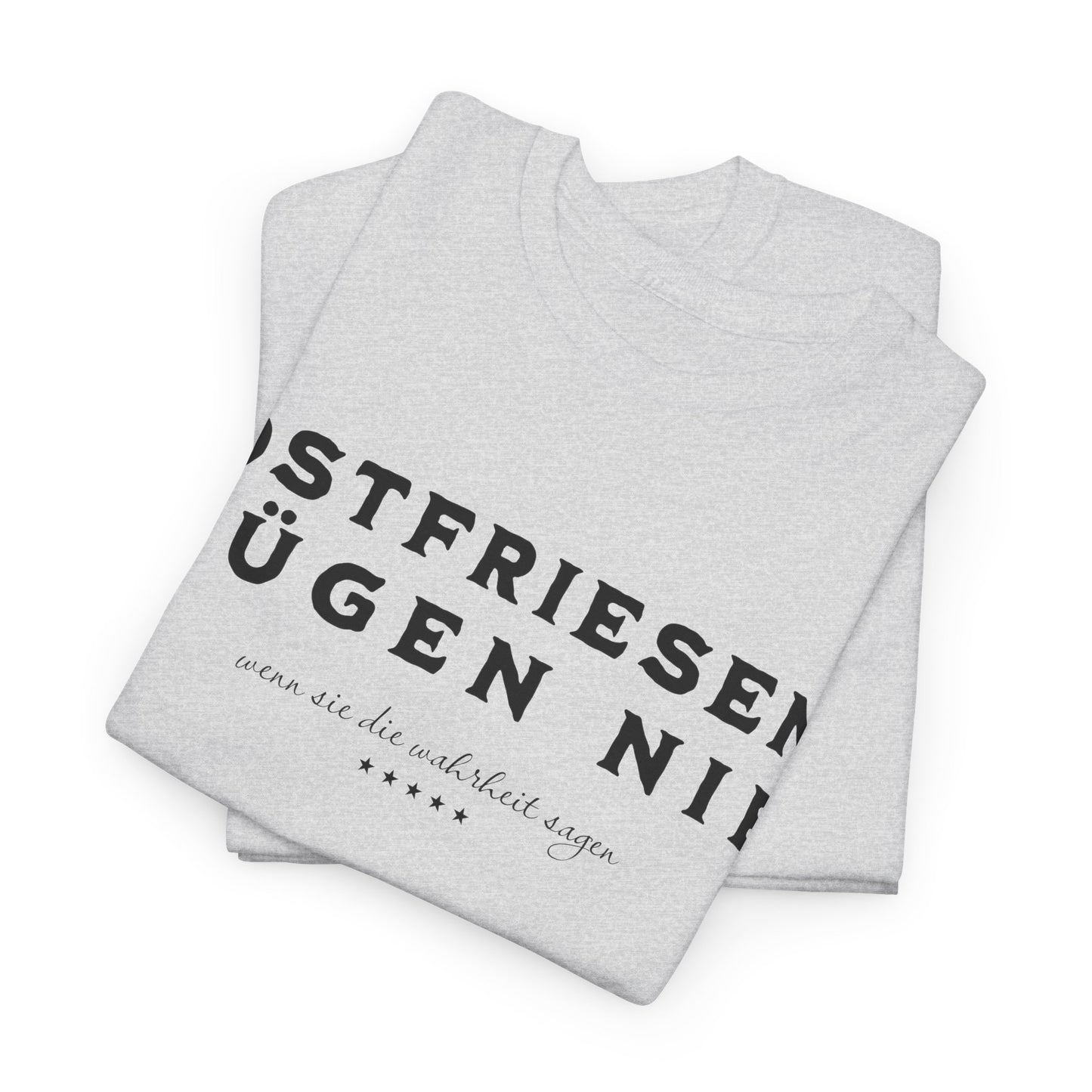Ostfriesen lügen nie – Lustiges Sprüche-Shirt für echte Küstenmenschen - Unisex T-Shirt - Weiß & Grau