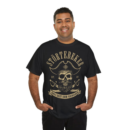STÖRTEBEKER - Frei geboren - Piraten T-Shirt - Unisex - schwarz