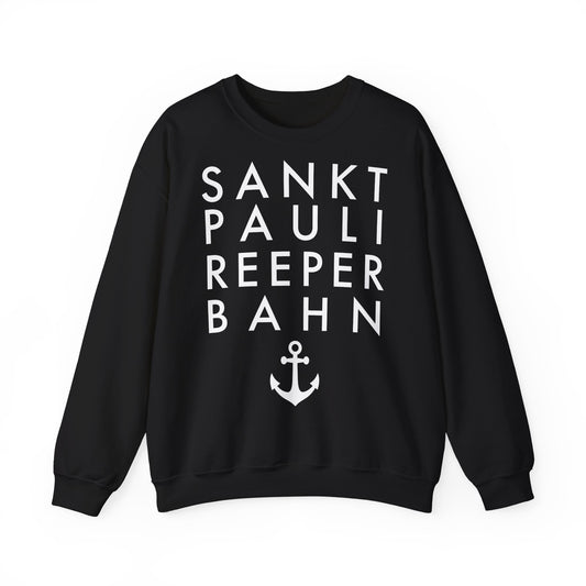 St. Pauli - Reeperbahn - mit Anker - Sweatshirt