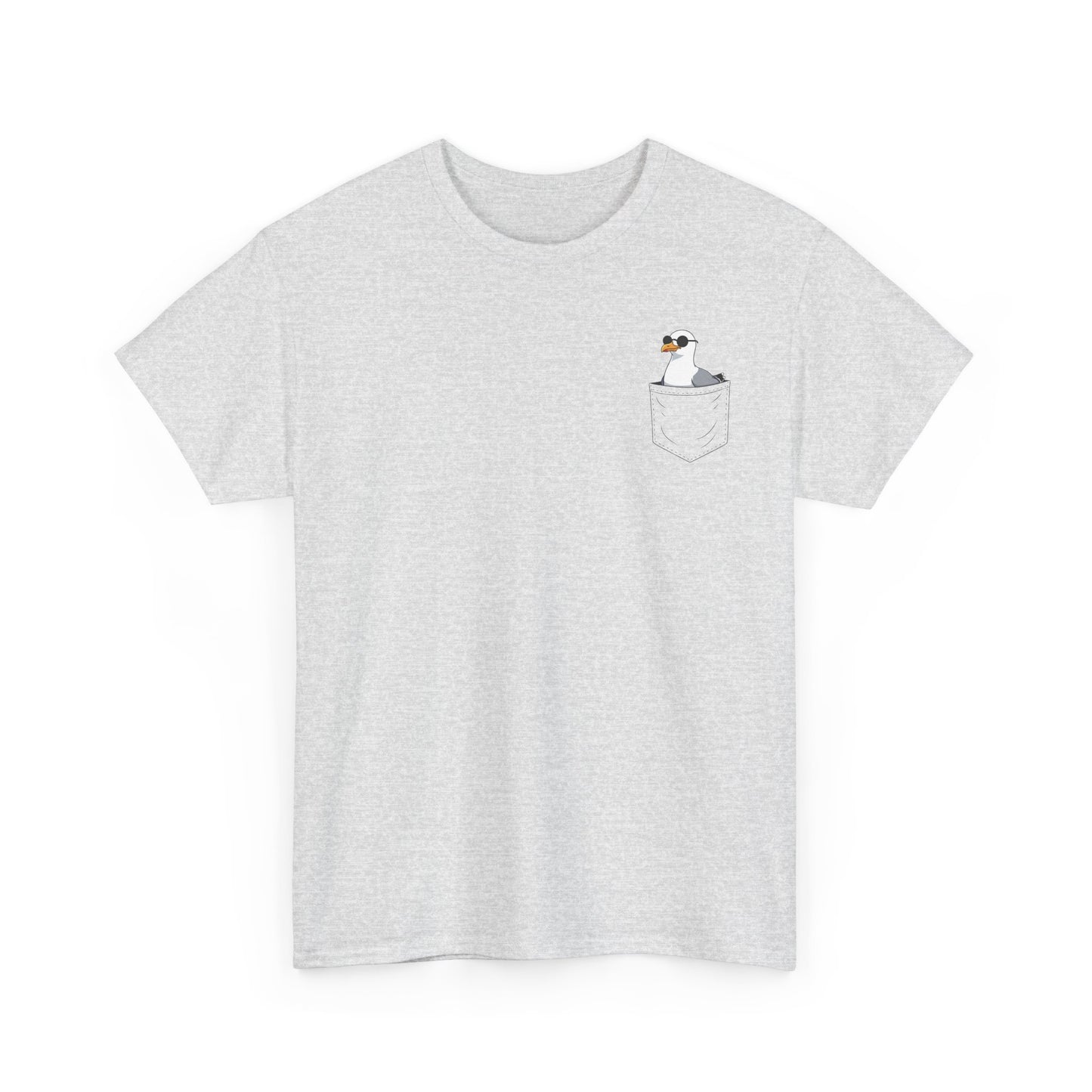 Möwe in der Brusttasche - T-Shirt