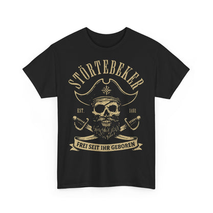 STÖRTEBEKER - Frei geboren - Piraten T-Shirt - Unisex - schwarz