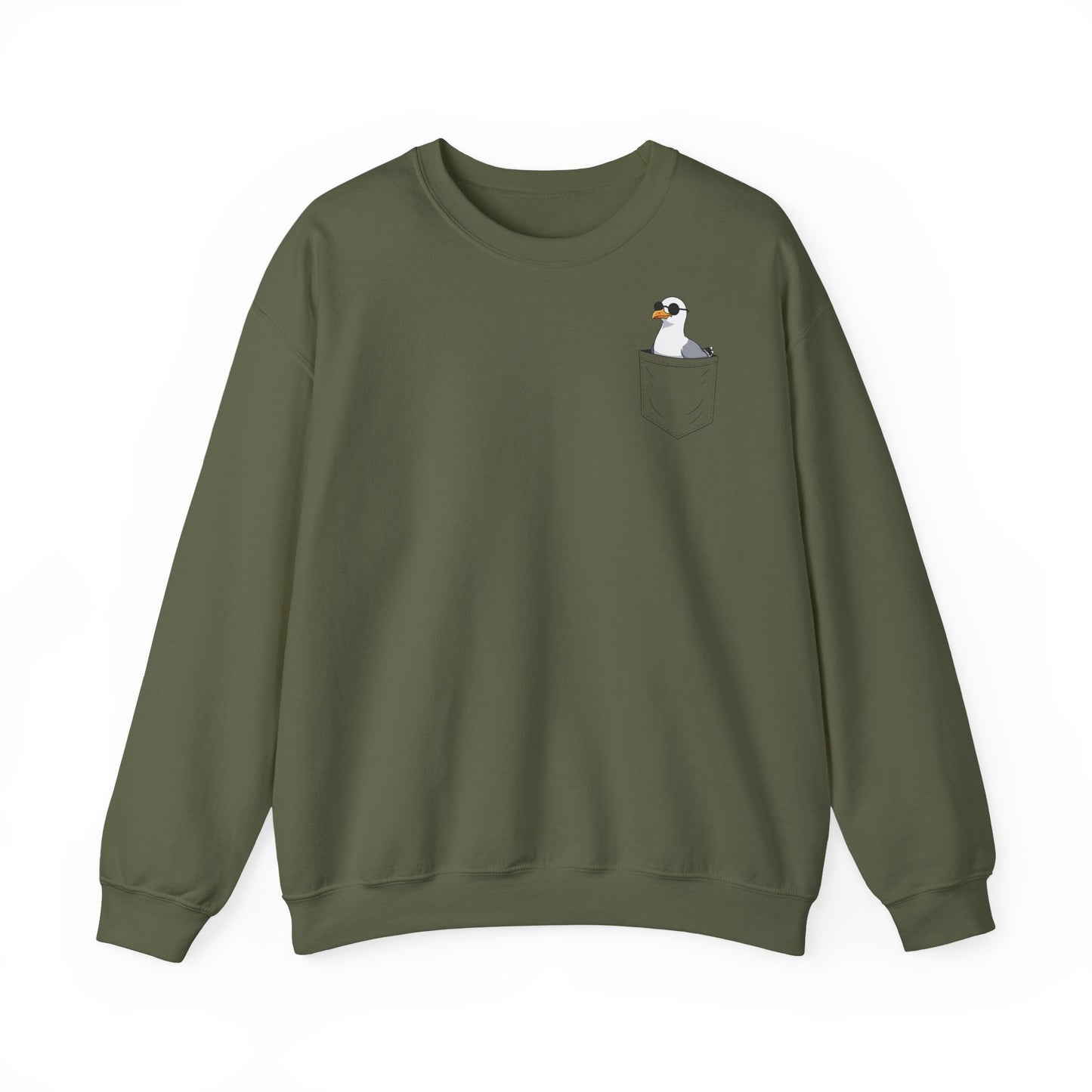 Möwe in Brusttasche - Sweatshirt