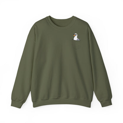 Möwe in Brusttasche - Sweatshirt