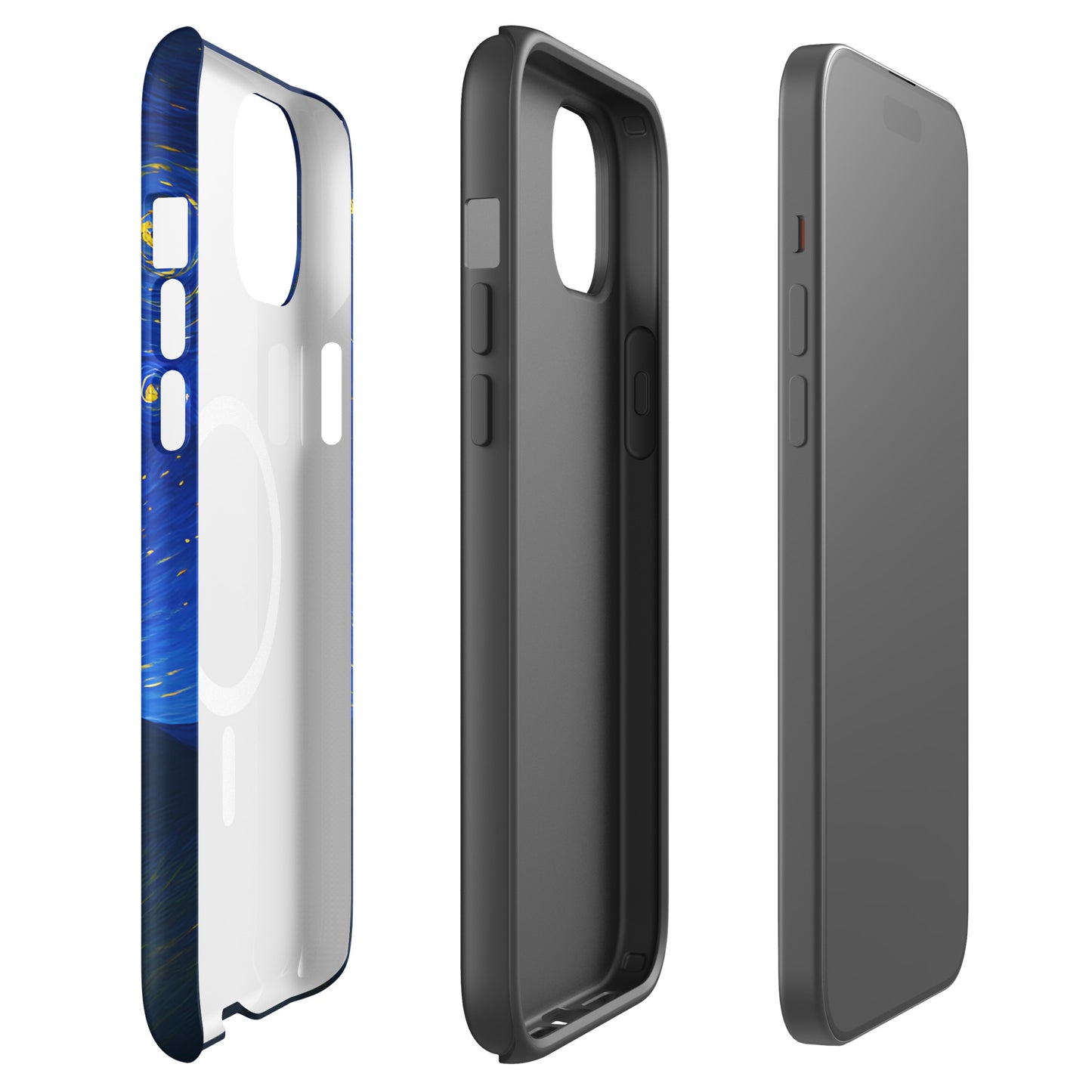 Leuchtturm Pilsum meets Van Gogh – Sternennacht Edition - Hardcase iPhone®-Hülle mit MagSafe®