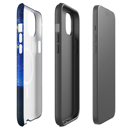 Leuchtturm Pilsum meets Van Gogh – Sternennacht Edition - Hardcase iPhone®-Hülle mit MagSafe®